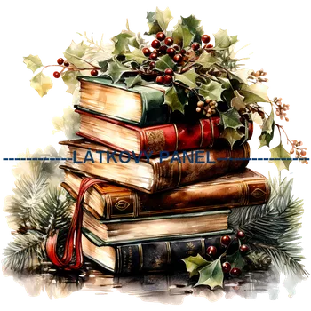 Látkový panel - Vánoční - VA-12 Velikost: 15x15cm, Materiál: Kočárkovina