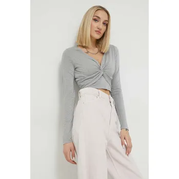 Dámská halenka Halenka Abercrombie & Fitch dámská, šedá barva, hladká KI139.2703.110 09X, vel. XL