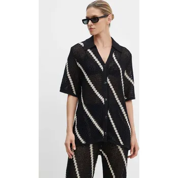 Dámský svetr Bavlněný kardigan Samsoe Samsoe SAISHA F24200030 černá 99A, vel. S