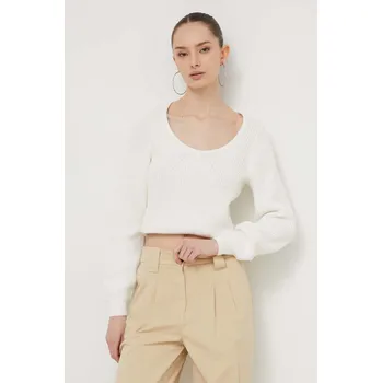 Pánský svetr Bavlněný svetr HUGO 50514270 béžová 01X, vel. M