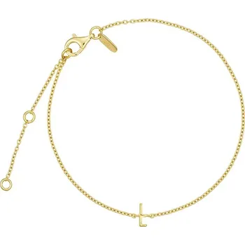 Náramek Pozlacený stříbrný náramek Design Letters 90501010L zlatá GLD, vel. ONE SIZE