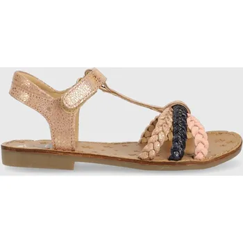 Dívčí sandály Dětské kožené sandály Shoo Pom béžová barva O4RICD0401.28.34 02X, EUR 30