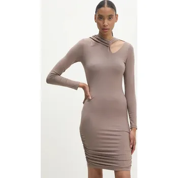 Dámské šaty Šaty Answear.LAB hnědá barva, mini WA24.SUD015 84X, vel. XL