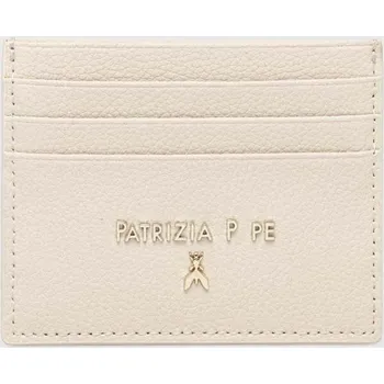 Peněženka Kožené pouzdro na karty Patrizia Pepe bílá barva, CQ7001 L001 CQ7001.L001 00A, vel. ONE SIZE