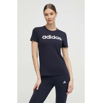 Bavlněné tričko adidas H07833 tmavomodrá barva, H07833 59X, vel. XXS