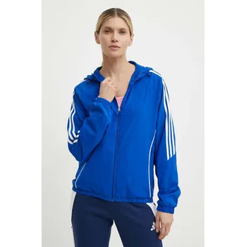 Pánská softshellová bunda Tréninková bunda adidas Performance Tiro 24 přechodná, IM8804 modrá 55X, vel. S
