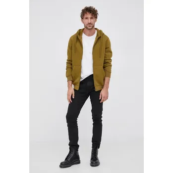 Pánská mikina Mikina G-Star Premium core pánská, zelená barva, hladká, D16122-C235 D16122.C235 70A, vel. S