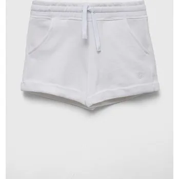 Chlapecké kraťasy Dětské bavlněné šortky United Colors of Benetton 3J68C901C.G.NOS bílá 00X, vel. 150