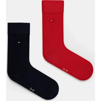 Dětské ponožky Tommy Hilfiger (2-pak) 391334 červená 33A, vel. 31/34