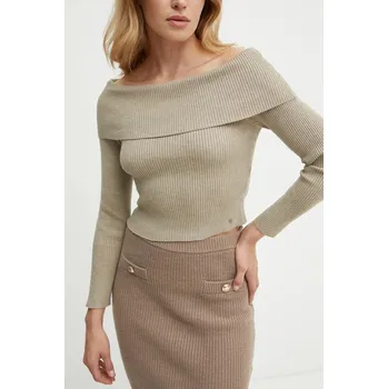 Dámský svetr Svetr Guess NINA dámský, béžová barva, W4BR73 Z3K92 W4BR73.Z3K92 80A, vel. XS