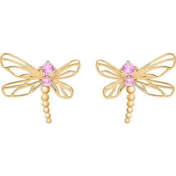 Náušnice Pozlacené náušnice Lilou Dragonfly 182/22/KOL/AZU/ROC/PO zlatá GLD, vel. ONE SIZE