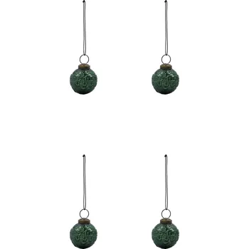 Vánoční dekorace House Doctor, Vánoční koule HDRoon, zelené, 4 ks - Formadore