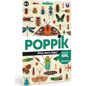 Plakát POPPIK XXL vzdělávací samolepkový plakát Hmyz 6+