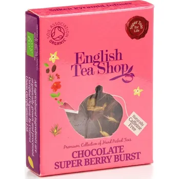 Čaj English Tea Shop Čokoláda a super ovoce, 1 pyramidka bio