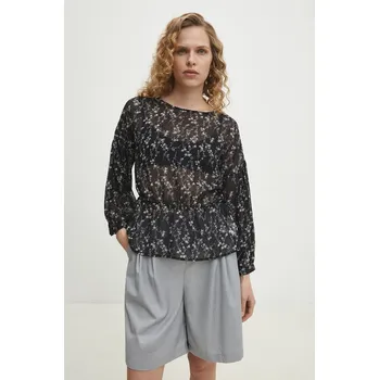 Dámská halenka Halenka Answear.LAB dámská, černá barva, vzorovaná DD1034.hh 99X, vel. M