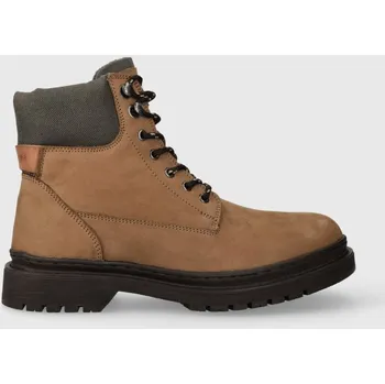 Pánské tenisky Semišové boty Pepe Jeans HARRY BOOT pánské, hnědá barva, PMS50236 82X, EUR 45
