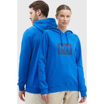 Dámská mikina Bavlněná mikina Helly Hansen s kapucí, s potiskem, 53289 modrá 55X, vel. XS