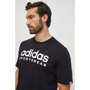 Pánské tričko Bavlněné tričko adidas IW8833 černá 99X, vel. S