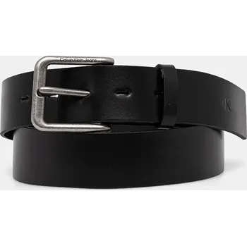 Opasek Kožený pásek Calvin Klein Jeans pánský, černá barva, K50K512102 99X, vel. 90