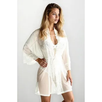 Dámský župan Tylový župan Mak ecru XL - Dárková krabička