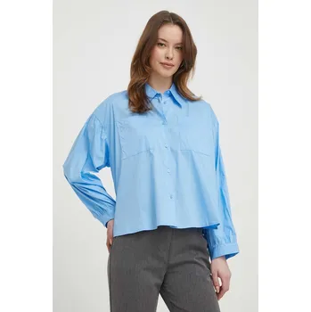 Pánská košile Košile United Colors of Benetton 5AWRDQ07W modrá 55X, vel. S