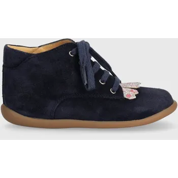 Dámské polobotky Dětské semišové polobotky Pom D'api tmavomodrá barva P1AKEJ0403.24.25 59X, EUR 25