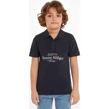 Pánské oblečení Dětská bavlněná polokošile Tommy Hilfiger KB0KB09025.9BYH.128.176 námořnická modř 59X, vel. 128