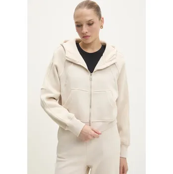 Dámská mikina Mikina Answear.LAB dámská, béžová barva, s kapucí, hladká MM6986.hms 80X, vel. L