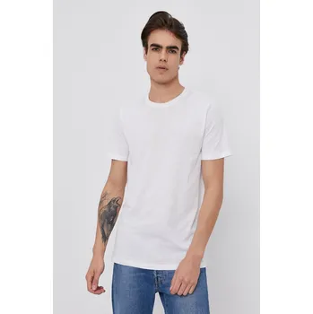 Pánské tričko Bavlněné tričko United Colors of Benetton 3U53J1F15.101 bílá 00X, vel. L