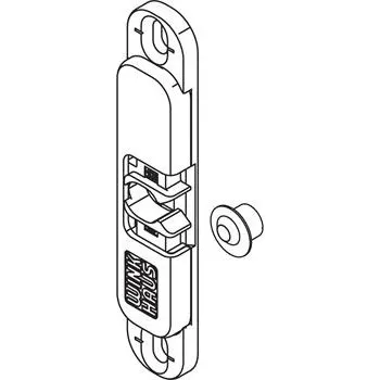 Okenní klika Západka balkonových dveří WINKHAUS BK.Z-8 s čepem 8 mm, montáž na štulp křídla