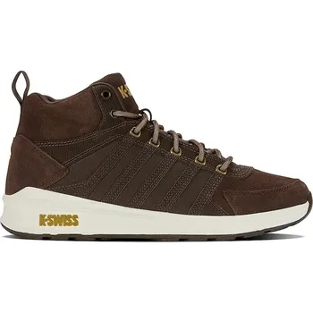 Pánské tenisky Kožené sneakers boty K-Swiss VISTA TRAINER MID WNT hnědá barva, 07145.229.M 88X, EUR 40