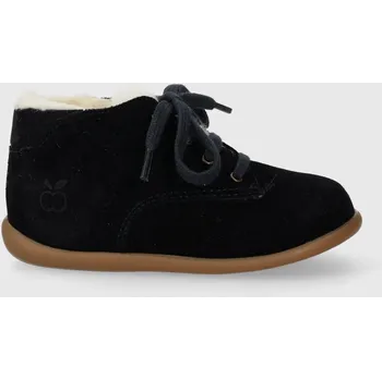 Dámské polobotky Dětské semišové polobotky Pom D'api STAND-UP DERBY FUR tmavomodrá barva P1AHDZ0403.19.23 59X, EUR 19