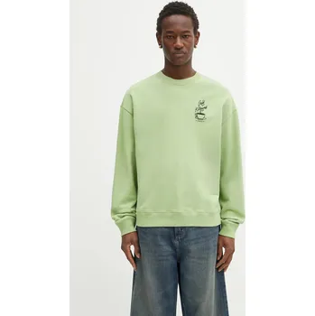 Pánská mikina Bavlněná mikina Café Kitsuné Coffee Cup Relaxed, M, zelená, 77X