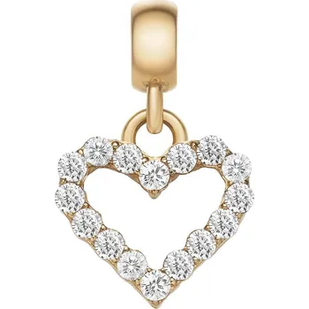 Přívěsek Přívěsek z krystalů Daniel Wellington Charm Heart White Crystal DW00400432 zlatá GLD, vel. ONE SIZE