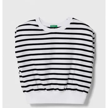 Dětský bavlněný top United Colors of Benetton černá barva 3O01C10I2.G.Seasonal 99X, vel. 150