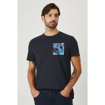 Bavlněné tričko Medicine pánské, tmavomodrá barva, s potiskem RW24.TSMB10 59X, vel. S