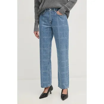 Dámské džíny Džíny Pepe Jeans STRAIGHT JEANS HW GLITTER PL204832 modrá 55X, vel. 25/30