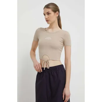 Tričko Guess NYRA béžová barva, V4GP03 KBCO2 V4GP03.KBCO2 80X, vel. M