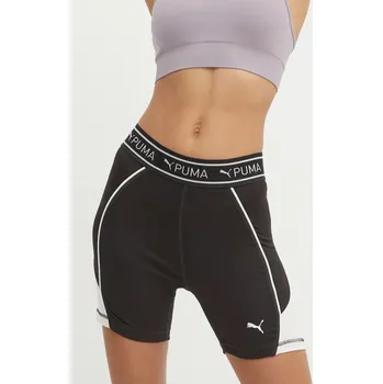 Tréninkové šortky Puma Train Strong černá barva, vzorované, high waist, 525042 99X, vel. S