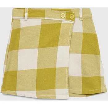 Dětská móda Dětská bavlněná sukně United Colors of Benetton 4X5VC000I.G zelená 71X, vel. 168