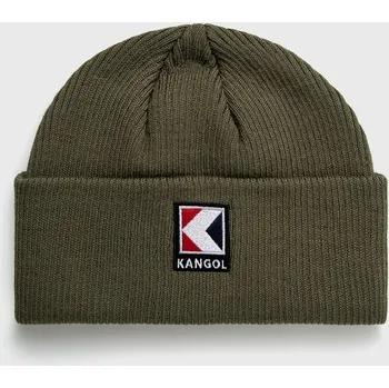 Čepice Čepice Kangol zelená barva, z tenké pleteniny K3528.OG349 91X, vel. ONE SIZE
