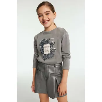 Chlapecké oblečení Dětské kraťasy Mayoral stříbrná barva, hladké, 7213 7213.8B.Junior.9BYH SLV, vel. 167