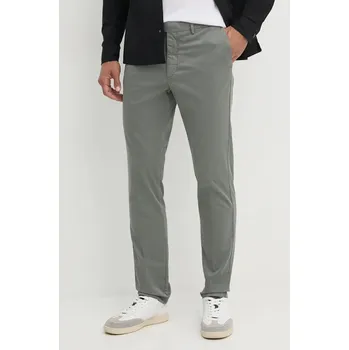 Pánské kalhoty Kalhoty Hackett London pánské, zelená barva, jednoduché, HM212487R 07X, vel. 31