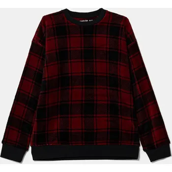 Chlapecká mikina Dětská pyžamová mikina Abercrombie & Fitch červená barva, KI213-4030 KI213.4030 33X, vel. 150/157