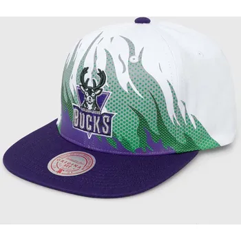 Kšiltovka Bavlněná baseballová čepice Mitchell&Ness MILWAUKEE BUCKS HHSS5798.MBUYYPPPWHI bílá 00X, vel. ONE SIZE