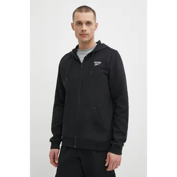 Pánská mikina Mikina Reebok Identity pánská, černá barva, s kapucí, hladká, 100202857 99X, vel. S