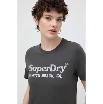 Pánské tričko Bavlněné tričko Superdry šedá barva W1011403A.PKT 90X, vel. S