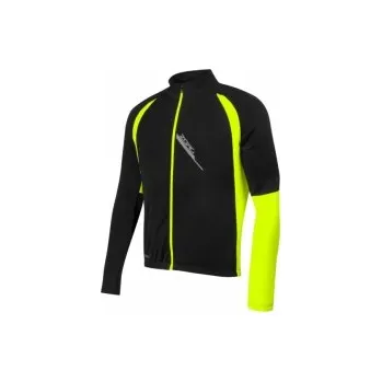cyklistický dres Force bunda/dres ZORO dlouhý rukáv, černo-fluo vel. M