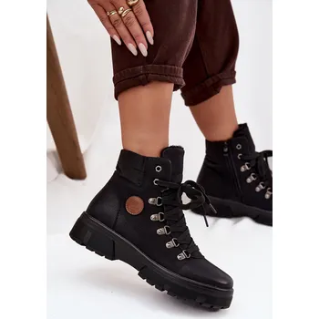 Dámské kozačky Boto Zateplené dámské trapery na platformě Zaraine Barva: Černá, Velikost: 36