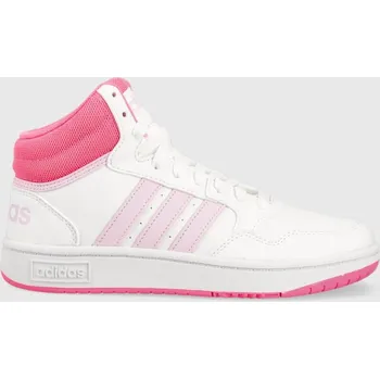 Chlapecké tenisky Dětské sneakers boty adidas Originals HOOPS MID 3.0 K bílá barva IF2722 00X, EUR 30.5